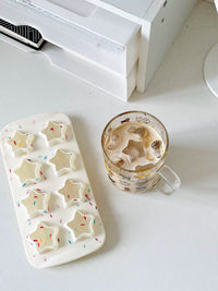 Star, Heart, and Diamond Shaped Silicone Ice Cube Molds for Cocktails and Cold Drinks