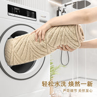Super Soft Chenille Jacquard Non-Slip Bath Mat Set Absorbent Doormat for Bathroom Entryway