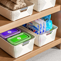 Plastic Hollow Storage Basket for Clothes and Sundries, Multi-purpose Organizer Bin