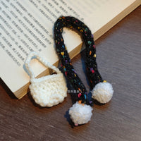 Knitted Mini Scarf for Plush Dolls and Figurines, Christmas Neck Warmer Accessory