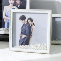 European Style Pearl Wooden Photo Frame with Glass for Wedding and Children's Photos