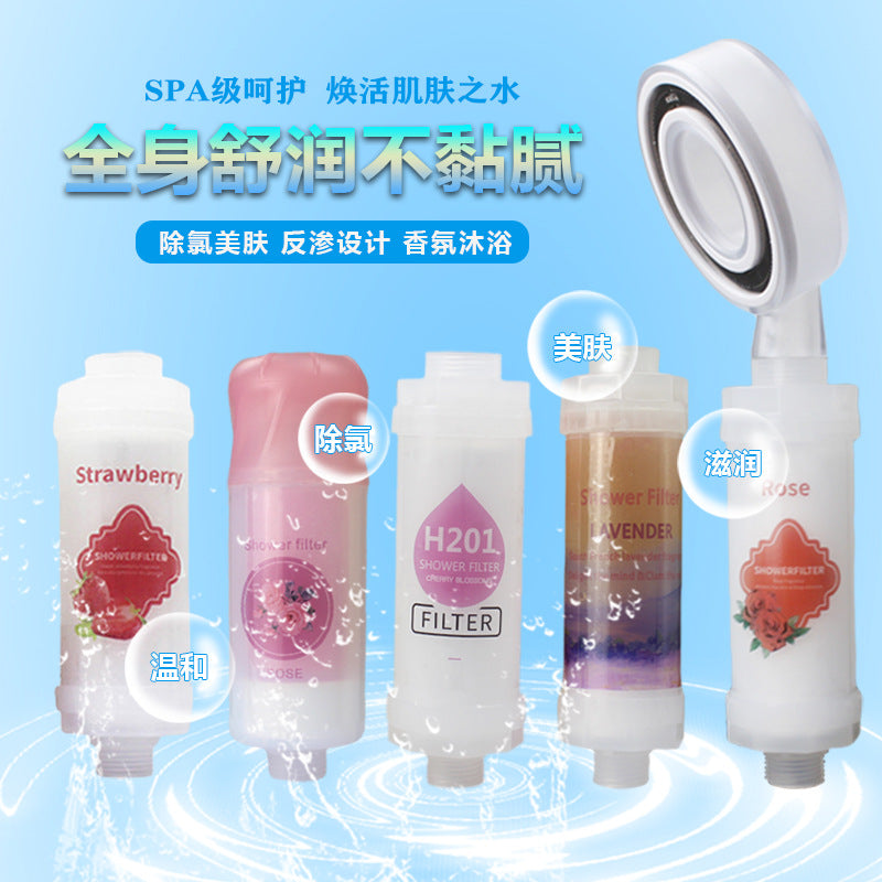 Aromatherapy Shower Head Filter Cartridge for Chlorine Removal and Skin Care