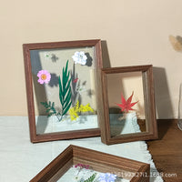 Double-Sided Transparent Glass Photo Frame for Pressed Flowers and Artwork Display