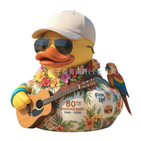 Hawaiian Style Duck with Guitar Parrot Resin Ornament Creative Home Decor Gift