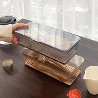 Stackable Dustproof Tea Set Storage Box with Lid for Teacups, Teapots, and Tea Leaves