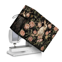 Easter Series Printed Sewing Machine Dust Cover with Cute Rabbit Design, Washable Canvas Protector