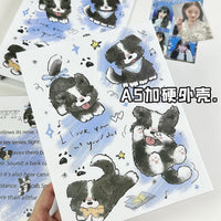 Cute Border Collie A5 4-Pocket Binder for K-Pop Photocards and Collectibles