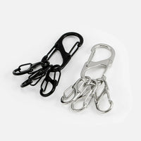 S-Type Carabiner Clip for Outdoor Camping and Travel, Multifunctional Bag Hook, Stainless Steel Double Hook