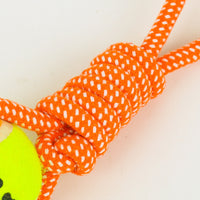 Dog Cotton Rope Toy with Tennis Ball for Interactive Play and Teeth Cleaning