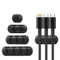 Self-Adhesive Cable Organizer Clips for Desk and Wall Mounting, No-Drill Wire Management for Charging Cables