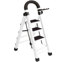 Folding Household Ladder, Heavy-Duty Aluminum Alloy Step Stool for Home and Office Use