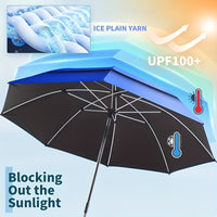 Outdoor Beach Umbrella with Clamp for Fishing, Camping, and Stroller