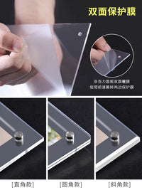 Acrylic Double-Sided Photo Frame for Postcards and Pictures