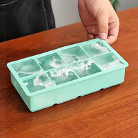 Silicone Ice Cube Tray, Easy-Release Large Square Ice Mold for Drinks and Whiskey