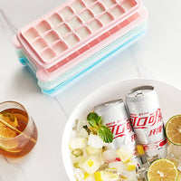 Food-Grade Silicone Ice Cube Tray with Press-Type Storage Box, Large Capacity Ice Maker