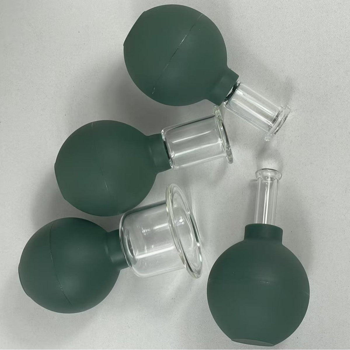 Facial Cupping Set Glass Face Lifting Tool Beauty Salon Small Jar Massage Device Silicone Cupping Kit