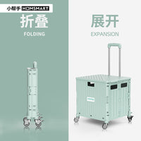 Foldable Portable Shopping Cart with Wheels for Groceries, Camping, and Errands