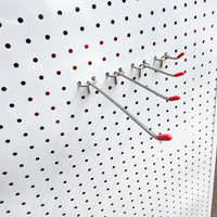 Pegboard Hooks with Rubber Caps for Retail Display and Storage
