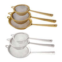 Stainless Steel Mini Strainer Mesh Sieve for Kitchen, Juices, Cocktails, and Baking