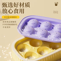 Silicone Sphere Ice Cube Mold with Lid for Whiskey and Home Bar, Food-Grade