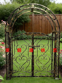 European Garden Archway for Climbing Plants, Outdoor Metal Trellis for Roses and Flowers, Villa Garden Decor