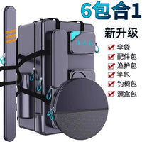 JiaZhiDiao Outdoor Fishing Rod Bag Backpack with Chair Compartment