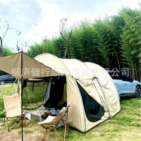 Upgraded 5-8 Person Car Tail Tent with Mesh Windows and Extended Awning