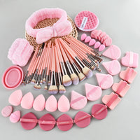 34-67 Piece Makeup Brush and Tool Set with Storage Bag