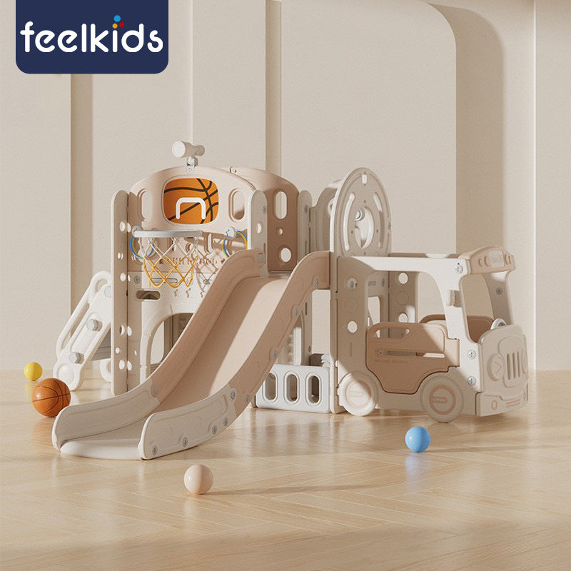 Kids Indoor Slide and Play Tunnel Combination Toy for Toddlers