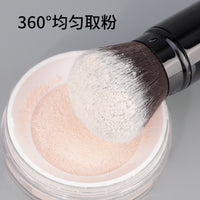 Retractable Makeup Brush with Travel Pouch, Portable Powder Foundation Brush Set