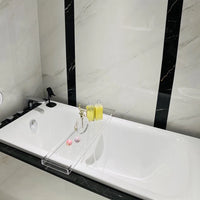 Ins Style Transparent Acrylic Bathtub Caddy Tray for Bathroom Storage