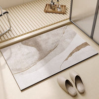 Simple Diatomaceous Earth Bath Mat Non-Slip Quick Dry Absorbent Floor Mat for Bathroom Entrance