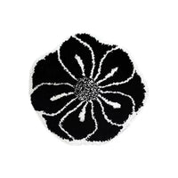 Luxury Round Floral Flocked Chair Cushion for Office and Home, Warm Non-Slip Seat Pad