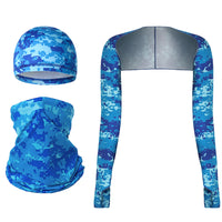 UV Protection Arm Sleeves and Headwear Set for Cycling and Outdoor Sports