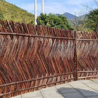 Handwoven Bamboo Fence Panel for Garden and Yard Decor