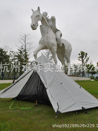 Pyramid Tent with Rainfly and Sunshade for Outdoor Camping and Hiking
