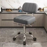 Adjustable Swivel Salon Stool with Backrest and Wheels for Beauty, Hair, and Eyelash Services