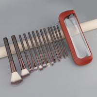 7/11 Pcs Coffee Brown Makeup Brush Set with Soft Bristles for Foundation, Concealer, Eyeshadow, Lip, and Powder
