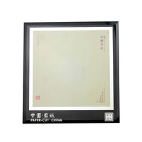 Chinese Style Crystal Glass Shadow Play Picture Frame for Straw Painting & Paper Cutting Art