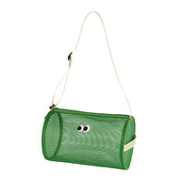 Mesh Cylindrical Crossbody Swim Bag - Large Capacity Travel & Toiletry Organizer