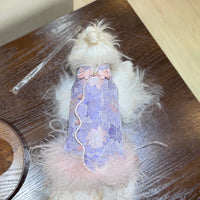 Pet Chinese New Year Tang Suit with Plush Lining for Small Dogs