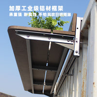 Balcony Railing Hanging Table Foldable Adjustable Outdoor Bar Table for Small Spaces