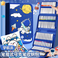 Portable Marker Pen Storage Case, Large Capacity Art Supply Organizer for Students