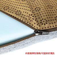 All-Season Smooth Thick Washable Foldable Knee Pad Set with Rattan Mat