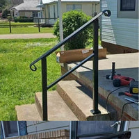 Outdoor Galvanized Steel Stair Railing for Home and Rural Self-Built Houses