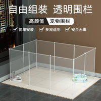 Pet Playpen for Cats, Hamsters, and Small Dogs - Transparent Modular Enclosure with Optional Top Cover
