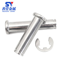 304 Stainless Steel Slotted Flat Head Clevis Pins, Cylindrical Dowel Pins, Full Range M3-M20