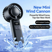 Portable USB Rechargeable Handheld Mini Fan with 120-Speed Adjustment for Outdoor and Desktop Use