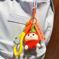 Hand-Knitted Cartoon Animal Doll Keychain Pendant for Bags and Gifts