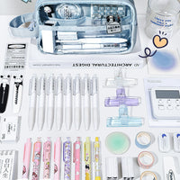 5-Layer Large Capacity Transparent Pencil Case for Students